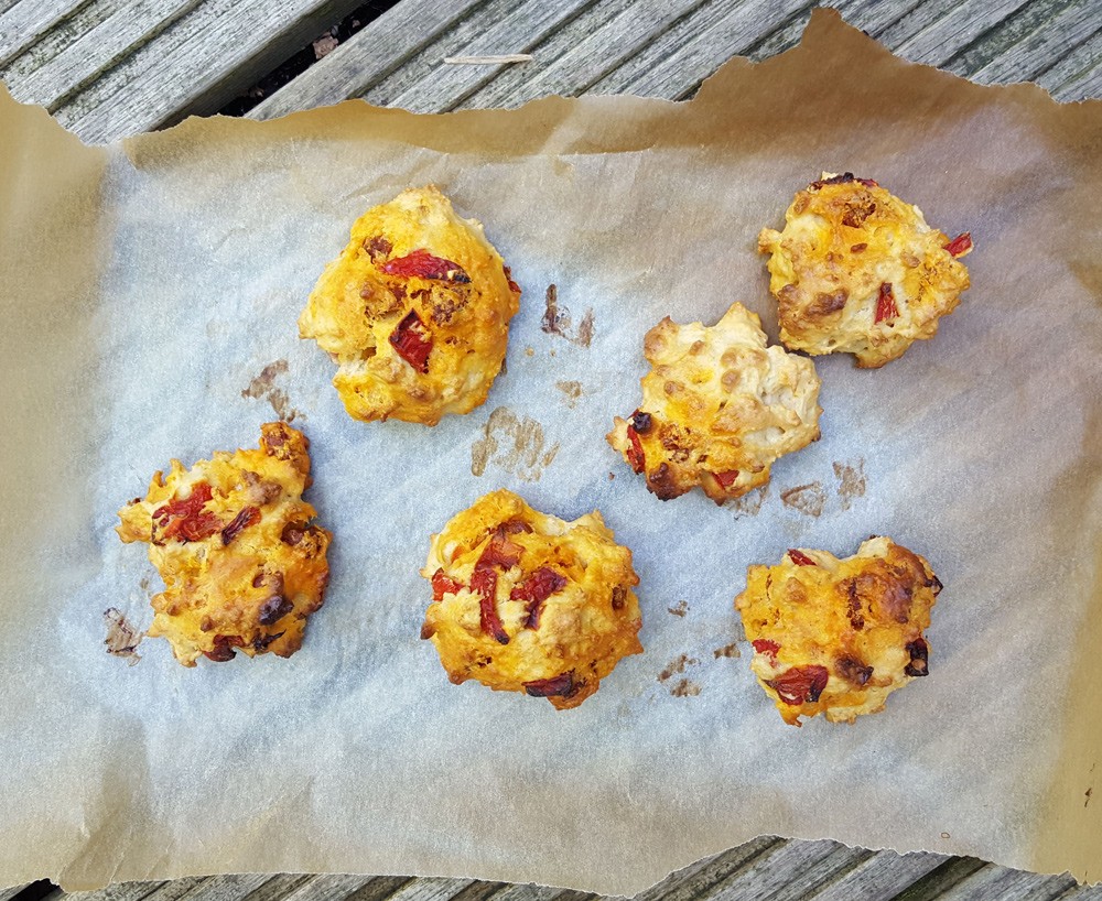 Mini Chorizo and grilled pepper scones