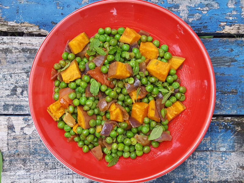 Pea and sweet potato paprika stew