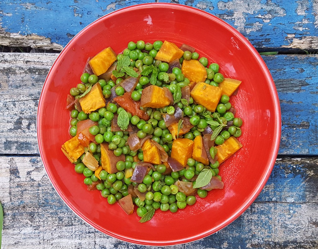 Pea and sweet potato paprika stew