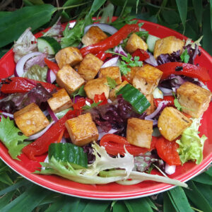 Spicy tofu salad