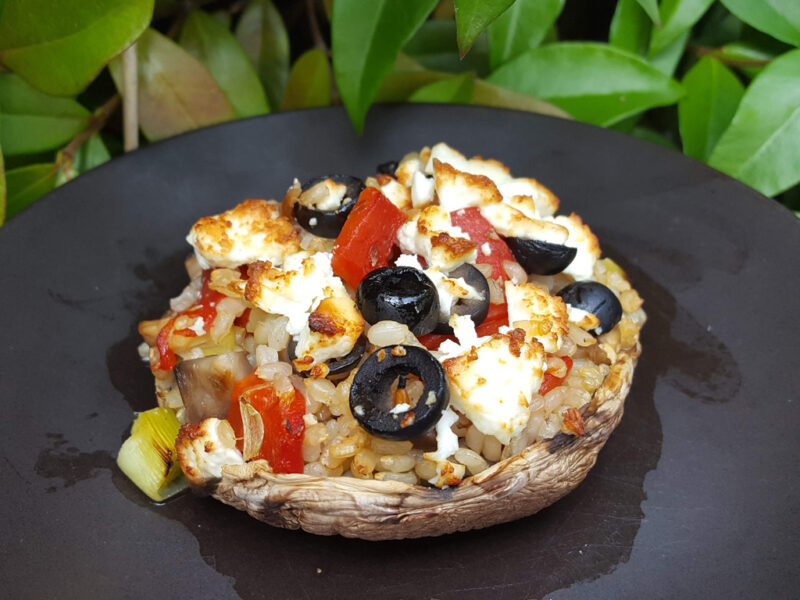 Mediterranean Stuffed mushrooms