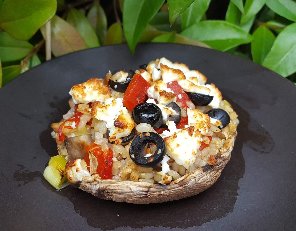 Mediterranean Stuffed mushrooms