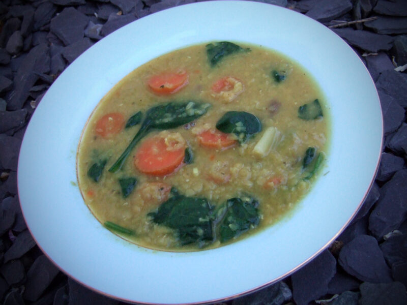 Easy spinach dhal