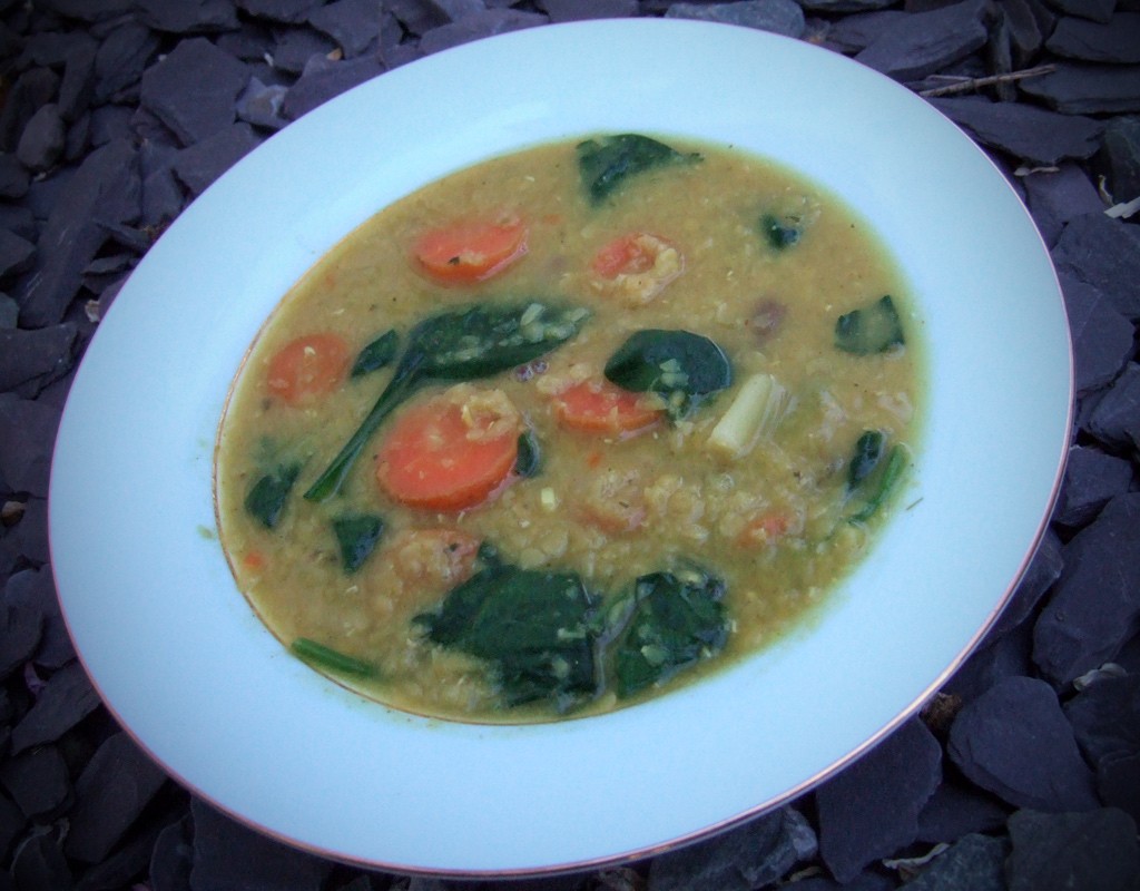 Easy spinach dhal