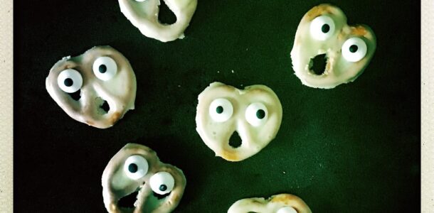 Ghost pretzels