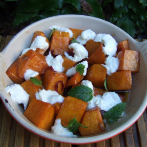 Maple roasted squash with mozzarella