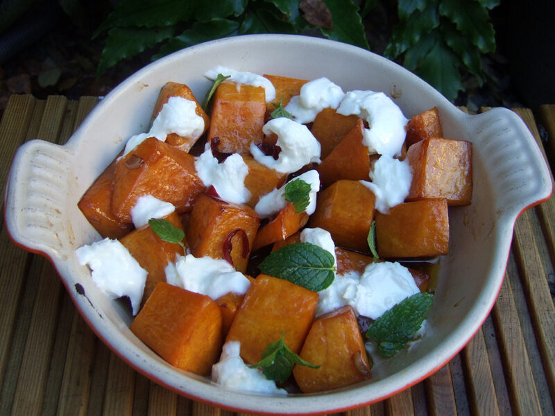 Maple roasted squash with mozzarella