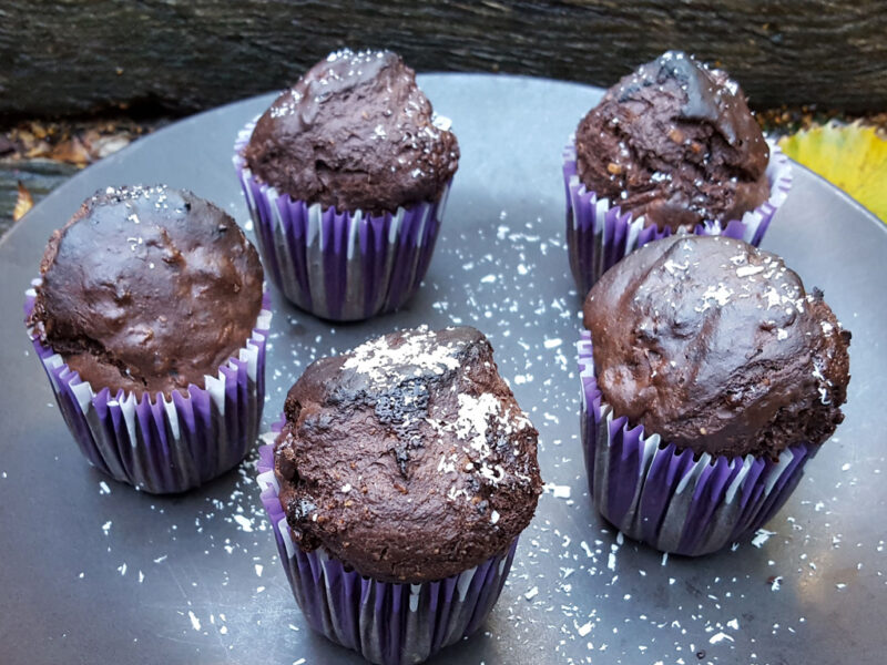 Beetroot and chocolate muffin