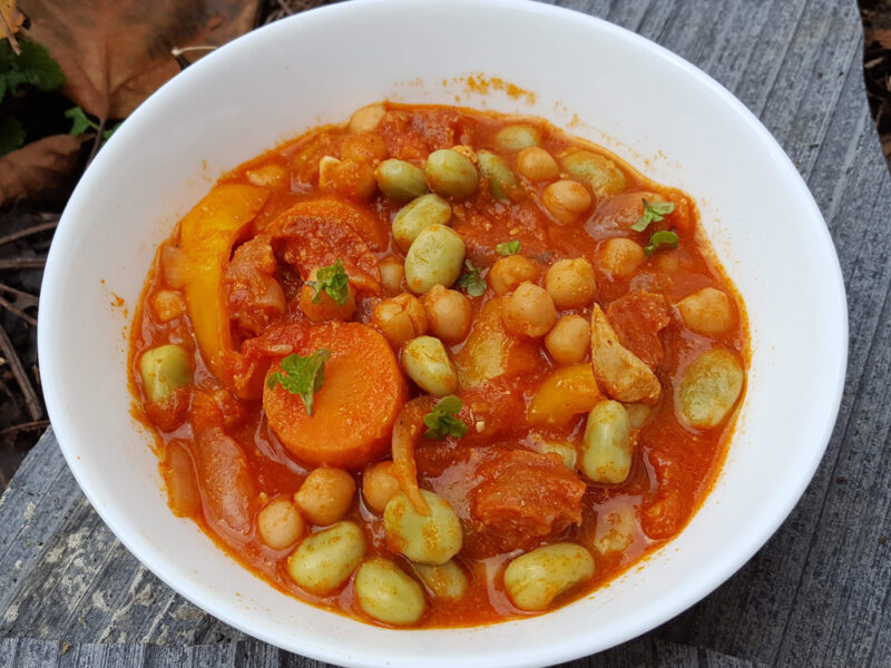 Chicken, chorizo and bean stew