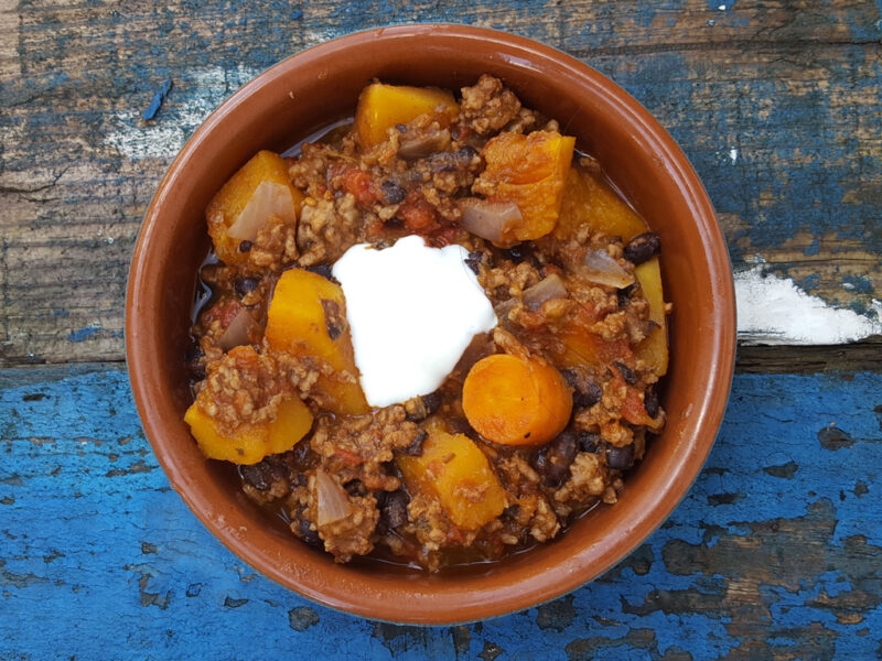 Chipotle chilli with squash