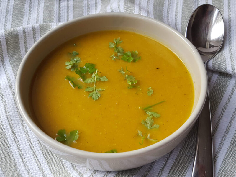 Curried cauliflower and squash soup