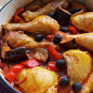 Greek-style chicken stew