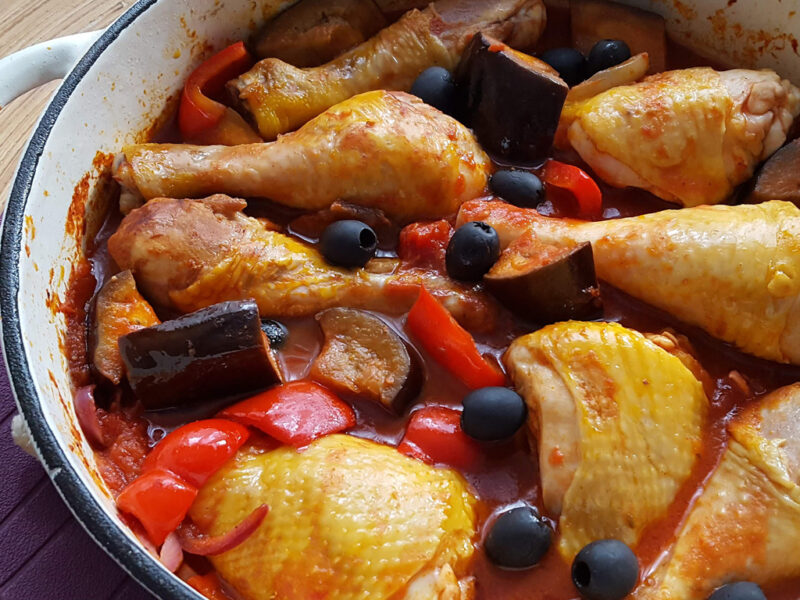 Greek-style chicken stew