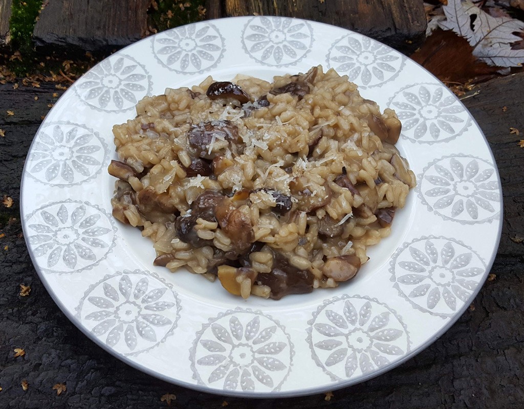 Shiitake mushroom and chestnut risotto