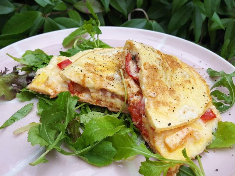 Pancetta and brie omelette