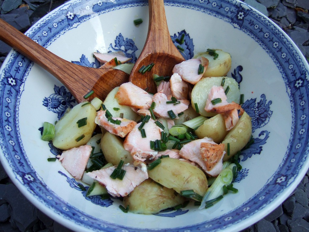 Salmon and new potato salad