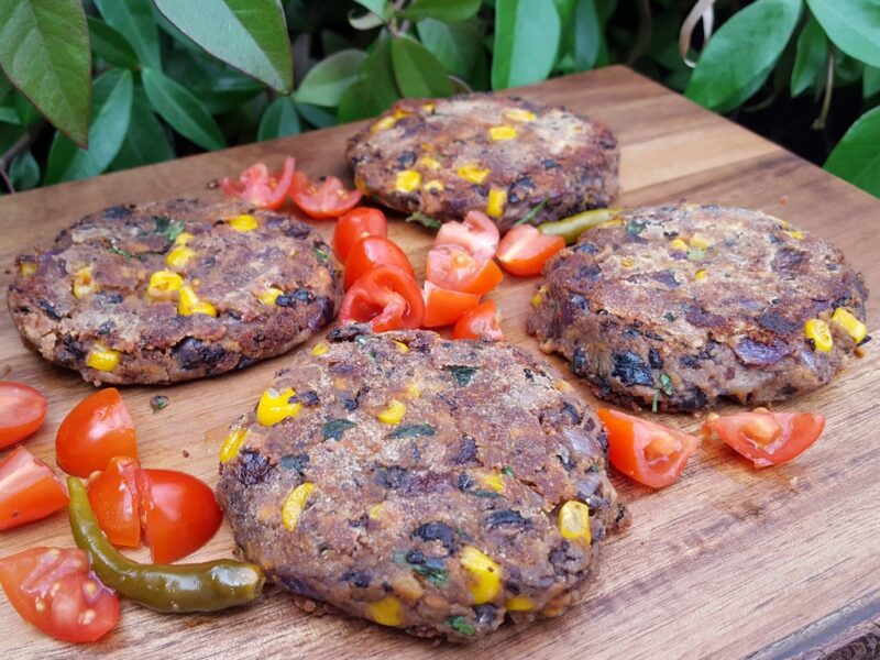 Sweet potato and black bean burger