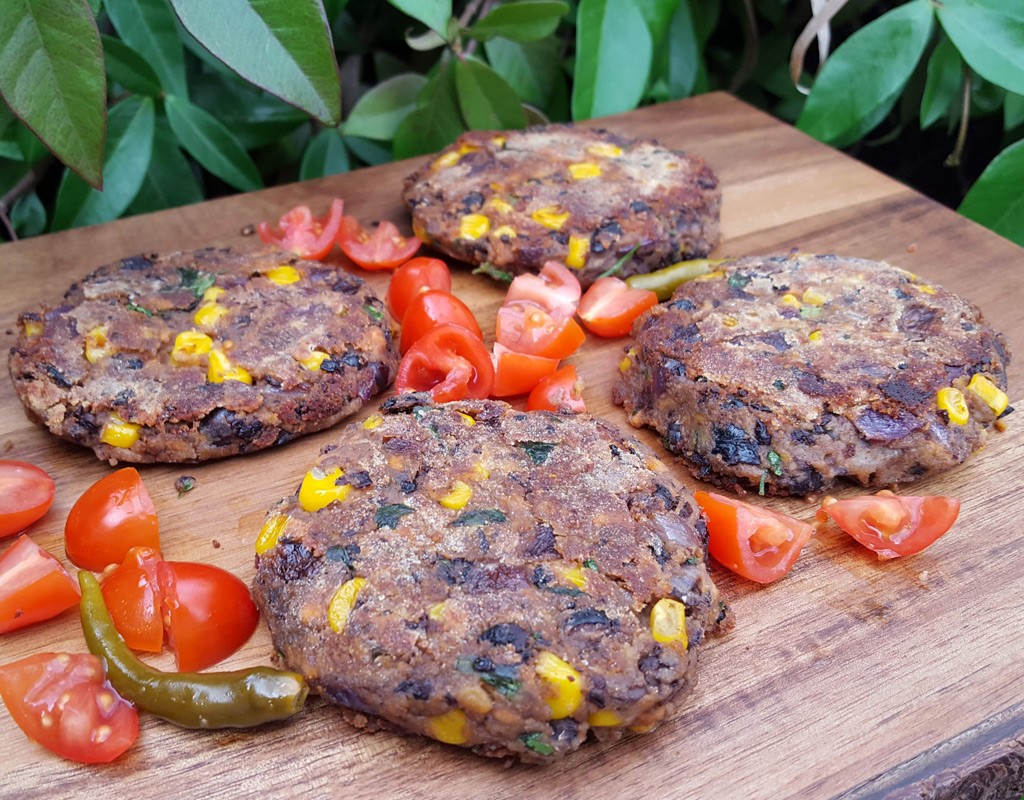 Sweet potato and black bean burger