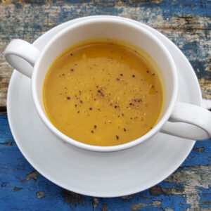 Curried winter roots soup