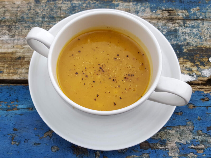 Curried winter roots soup