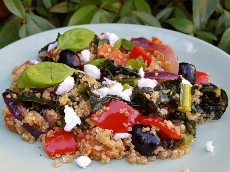 Mediterranean quinoa salad