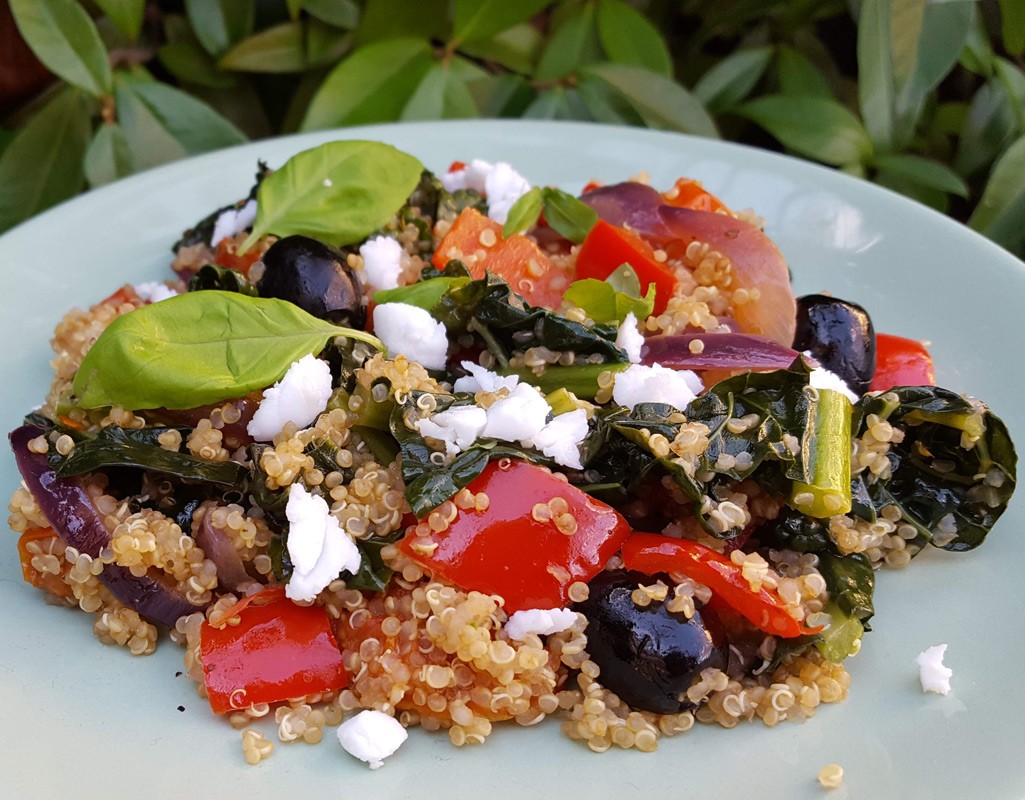 Mediterranean quinoa salad