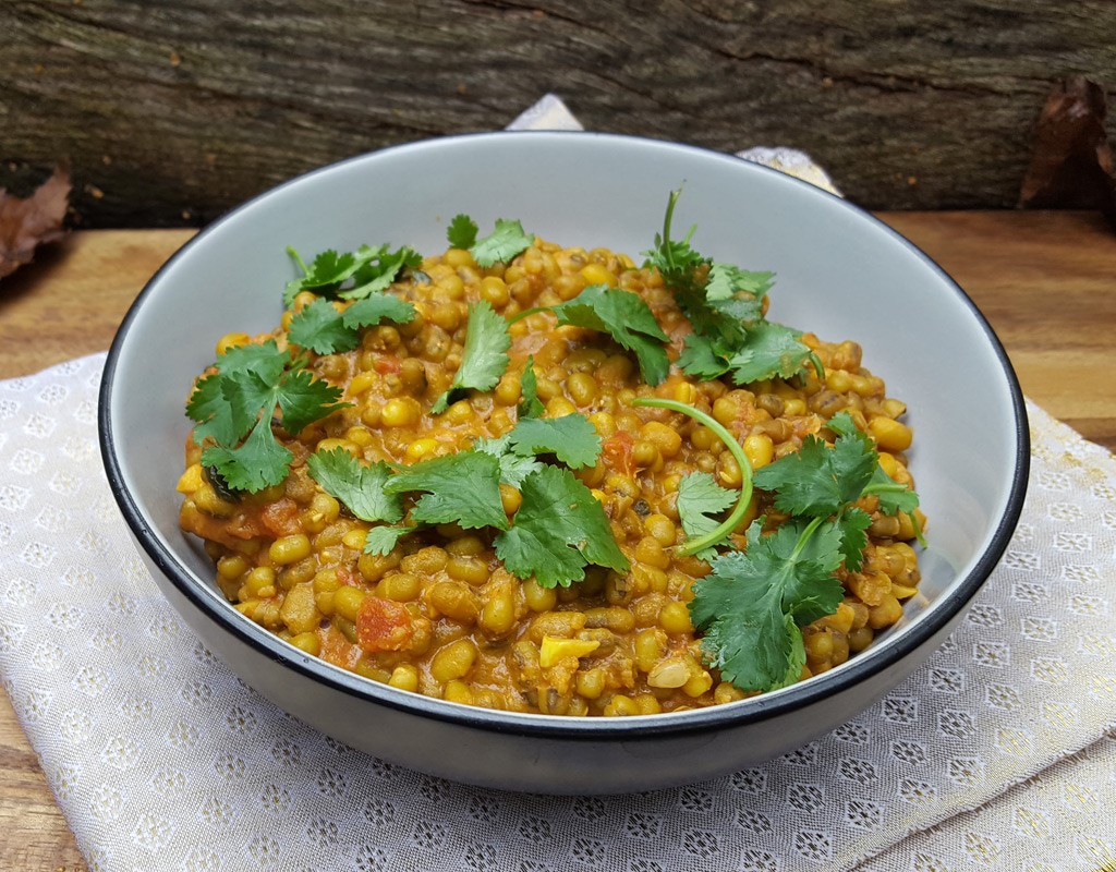 Mung bean and coconut curry