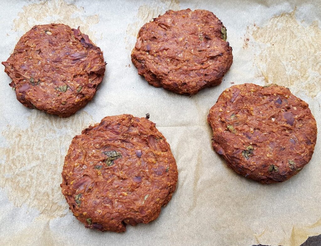 Spiced jackfruit patties