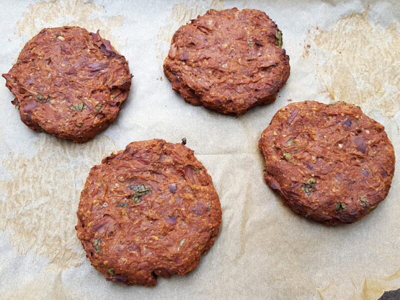 Spiced jackfruit patties