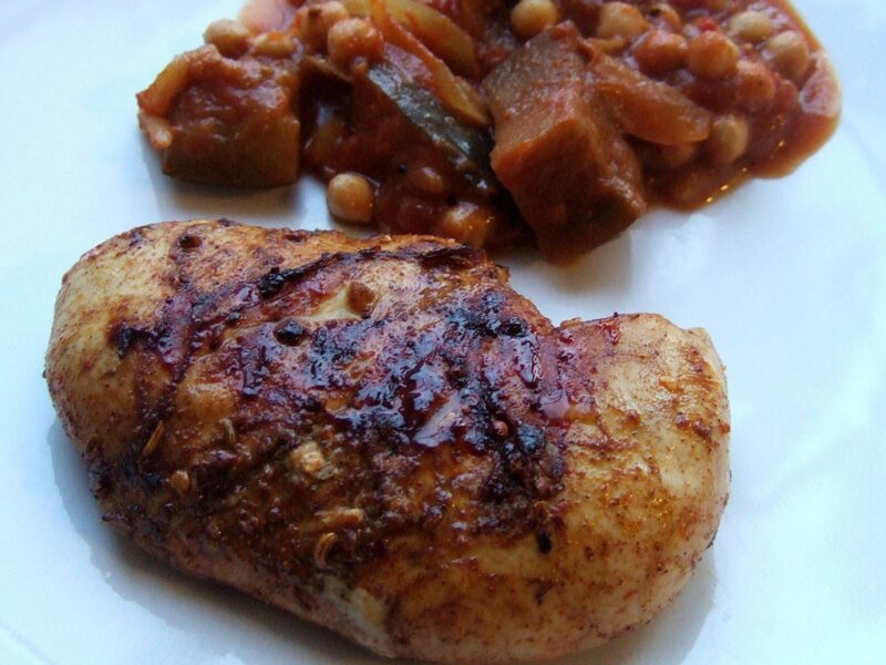 Grilled spiced chicken breast