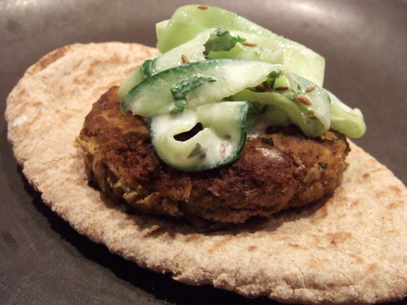 Moroccan lamb burger