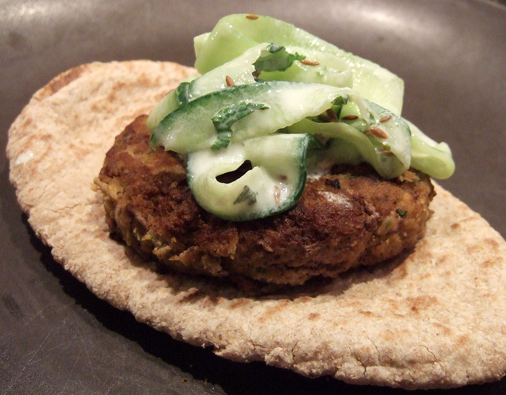 Moroccan lamb burger