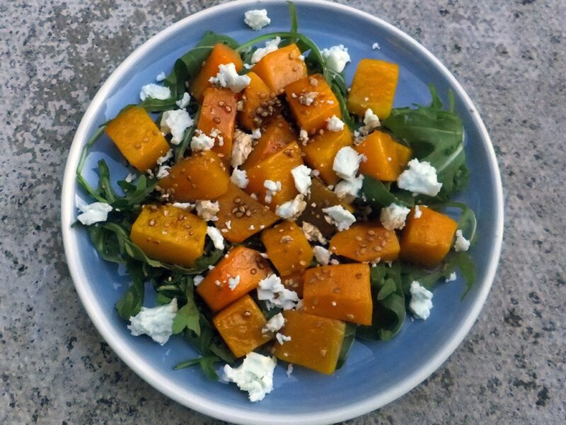 Roasted squash salad with feta