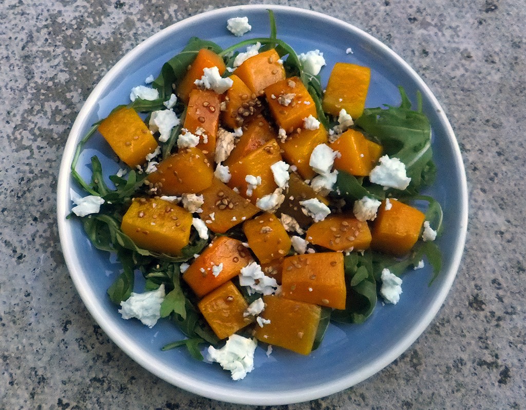 Roasted squash salad with feta