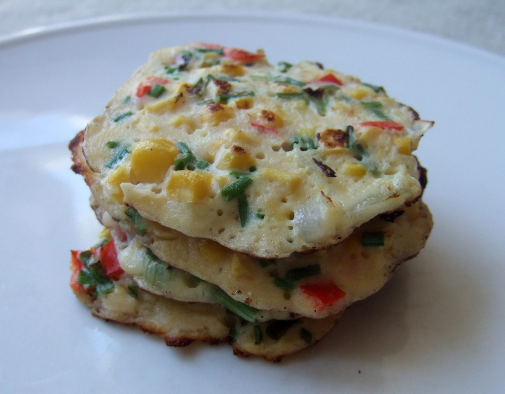 Spiced corn cakes