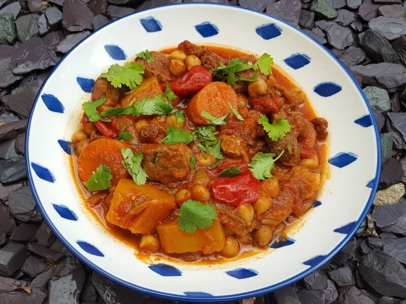 Spiced lamb, chickpea and squash tagine