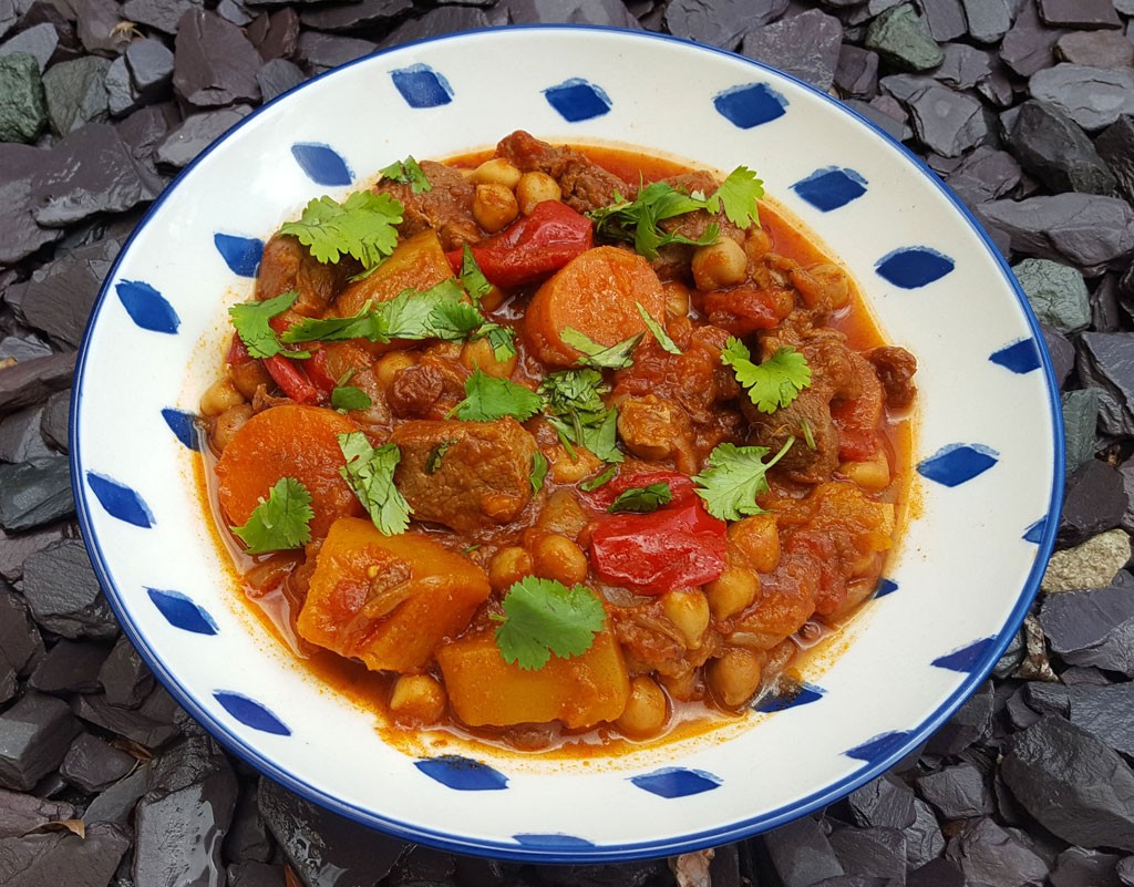 Spiced lamb, chickpea and squash tagine