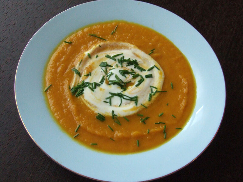 Carrot and maple syrup soup