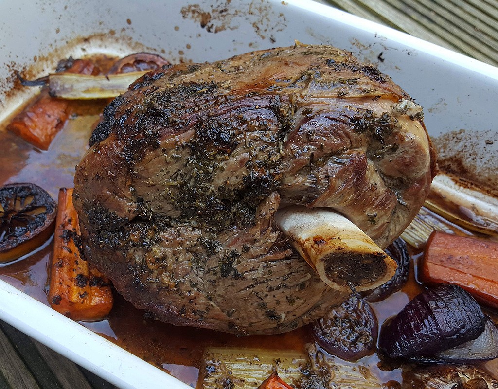 Mediterranean roasted lamb