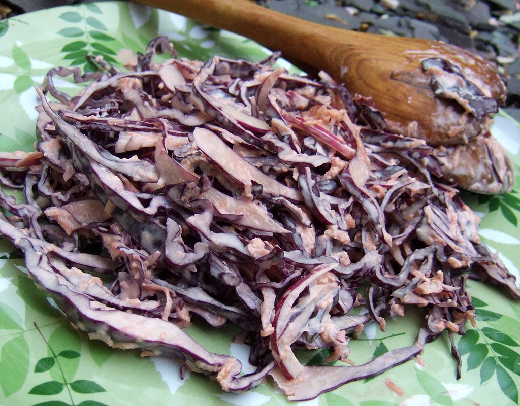 Red cabbage slaw