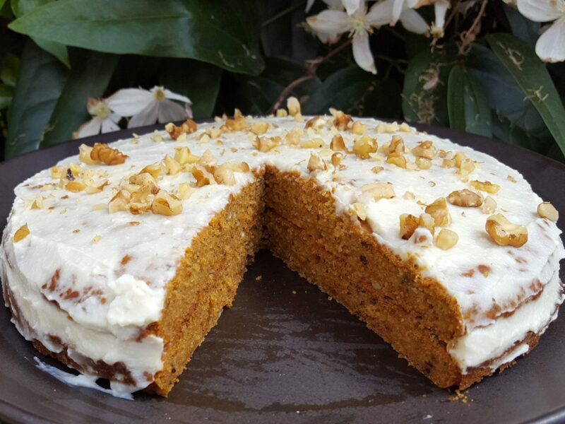 Vegan, gluten-free carrot cake