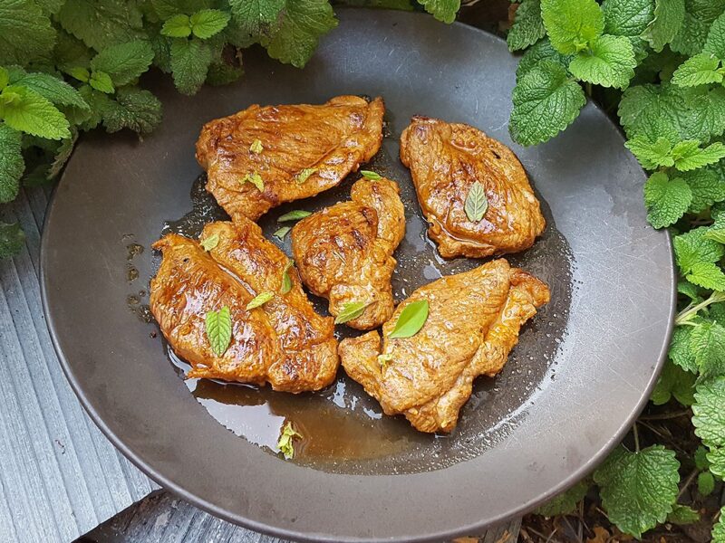 Spiced lamb steaks