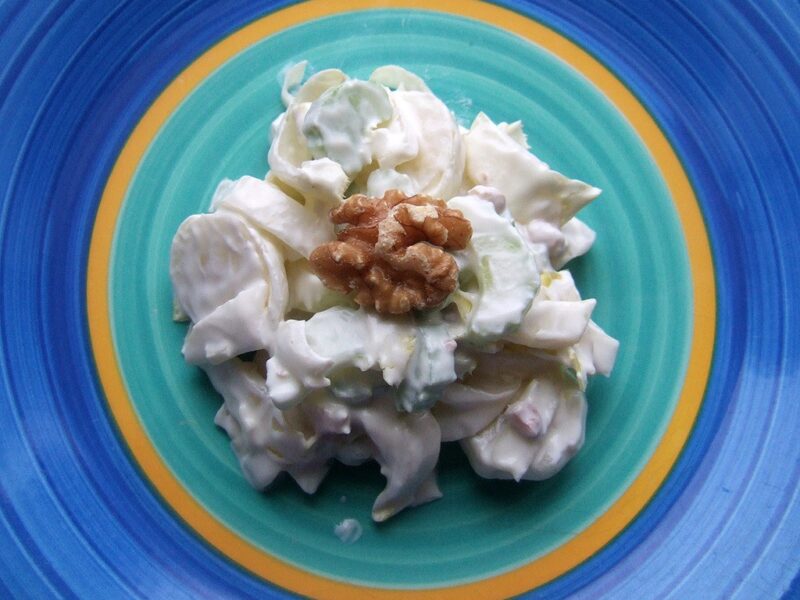 Creamy chicory and celery slaw