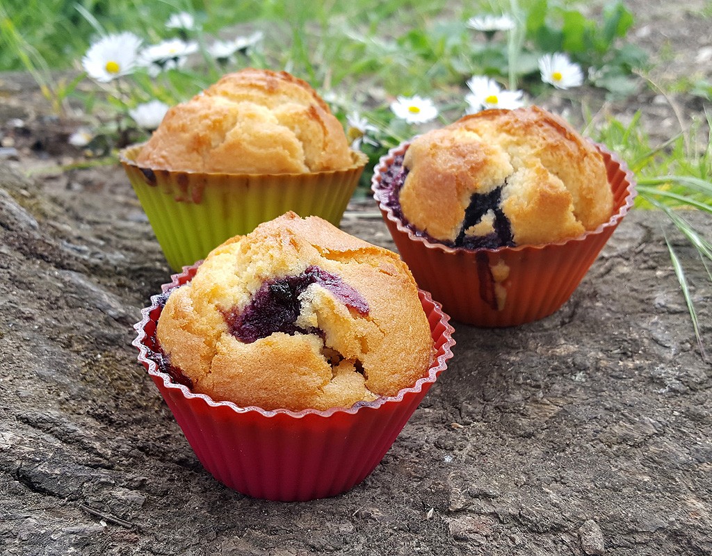 Gluten-free blueberry and almond muffin