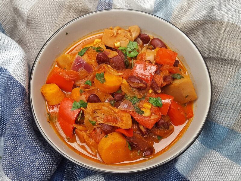 Jackfruit and bean chilli