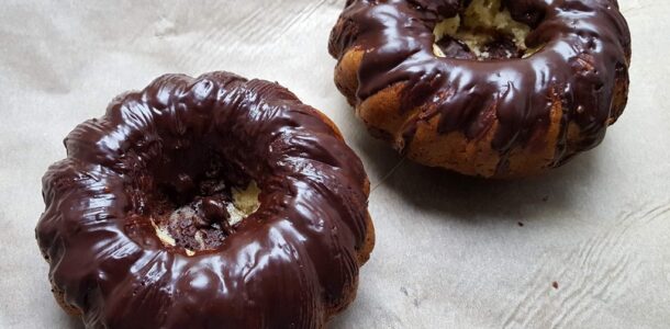 Mini marble bundt cakes