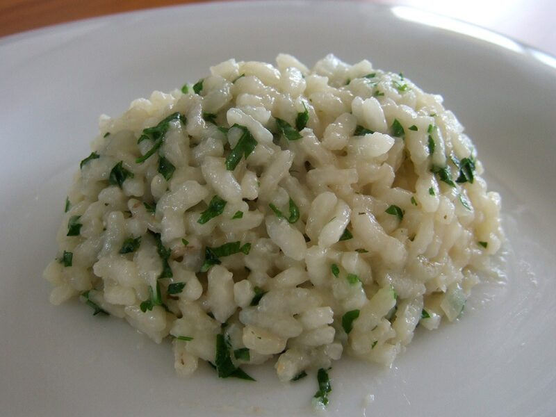 Parsley risotto