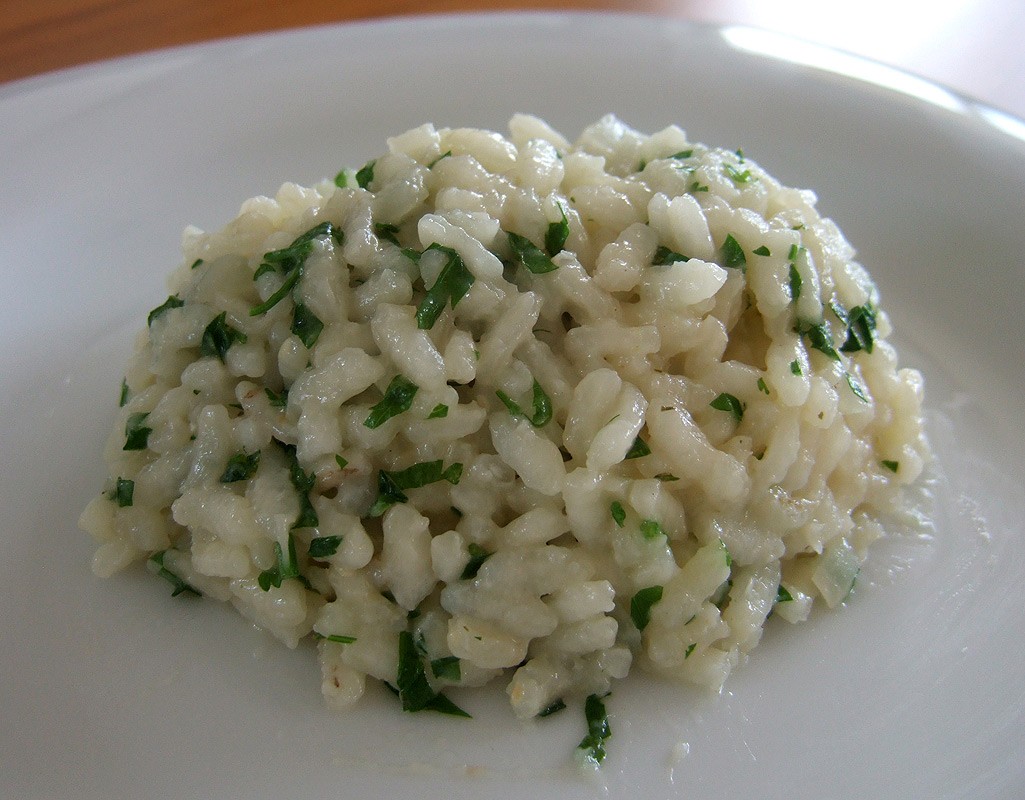 Parsley risotto