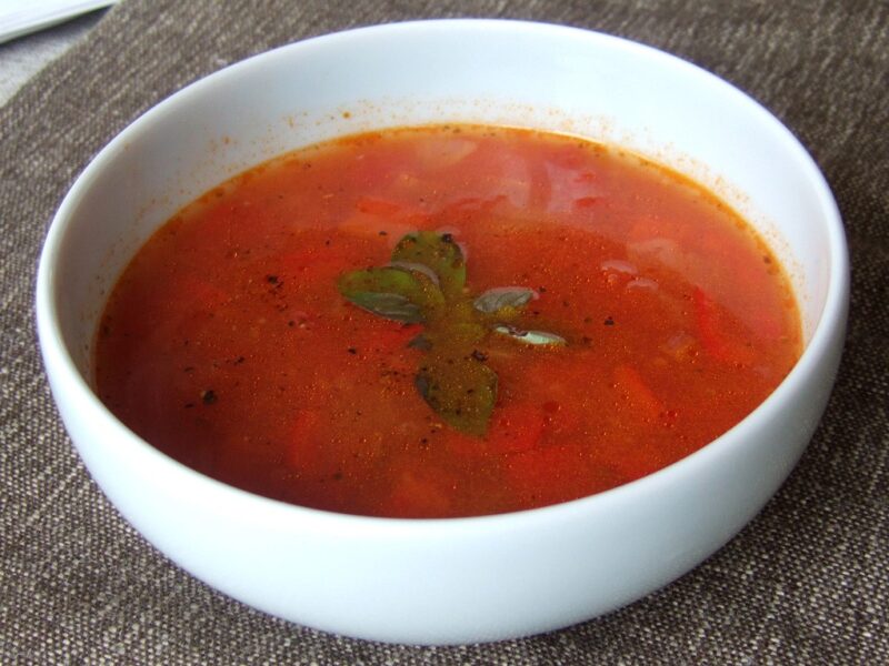 Tomato and red pepper soup