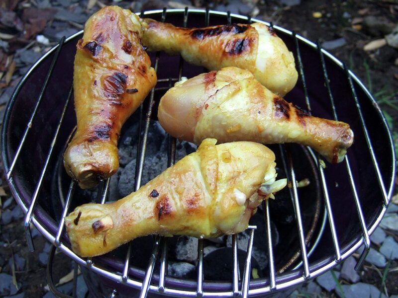 Asian-style BBQ drumsticks